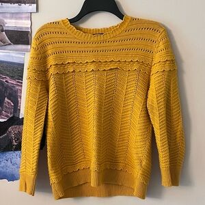 J. Crew Crewneck Scalloped Pointelle Sweater